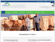 Tablet Screenshot of natursteinwerk-rathenow.de